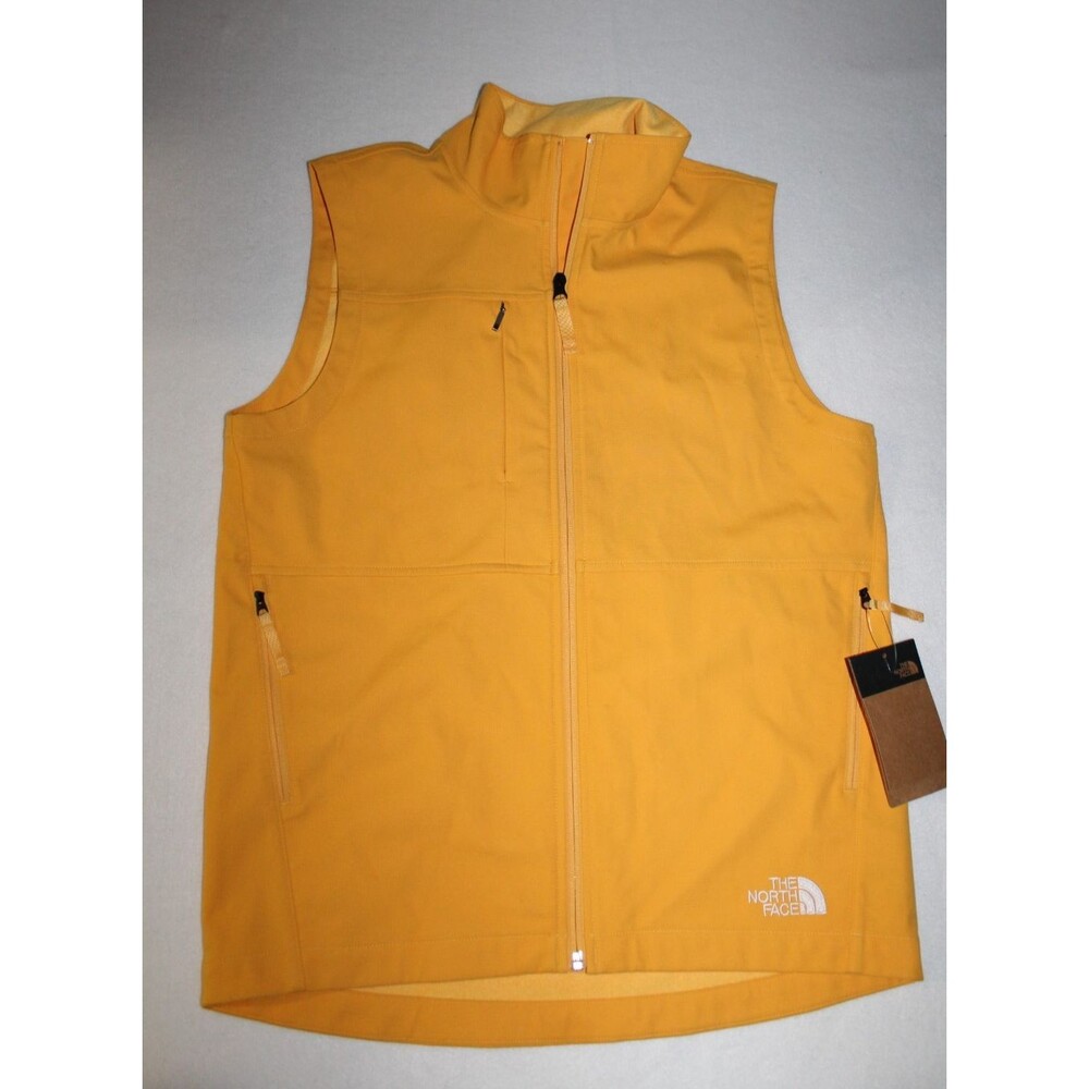 The North Face Vest Men's Castle Rock Softshell Full Zip Vest Yellow NWT SZ S